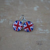 Vlajka Anglie/Velká Británie, visací náušnice